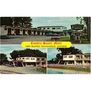 Country Squire Motel 1000 Islands, Gananoque, Ontario Postcard